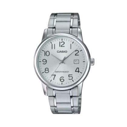 Casio General MTP-V002D-7B Silver Stainless Steel Band Men Watch